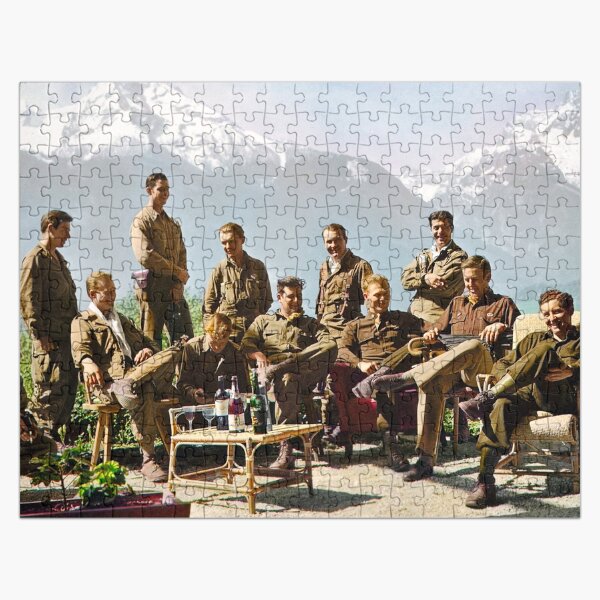 Item preview, Dick Winters and his Easy Company lounging at Eagle's Nest, Hitler's former residence in the Bavarian Alps, 1945.  designed and sold by Marina Amaral.