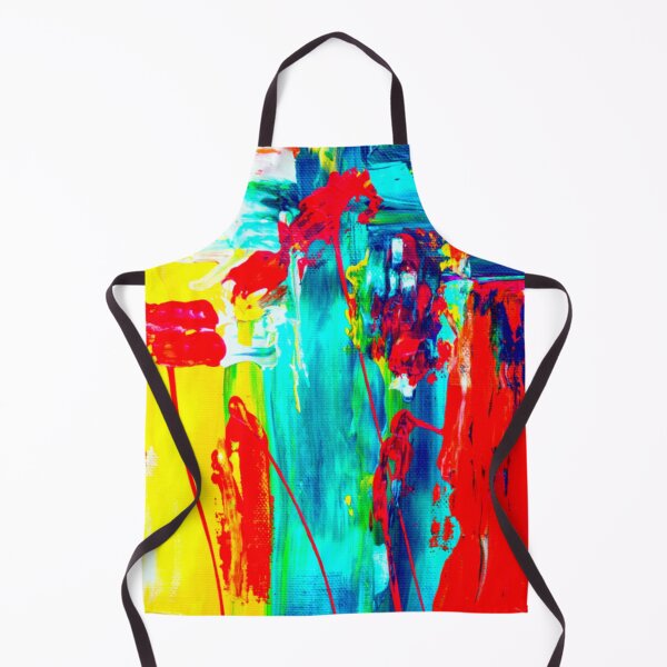 Item preview, Technicolor abstract art work - acrylic painting -  red, blue, teal, yellow and white designed and sold by hasbeenz.