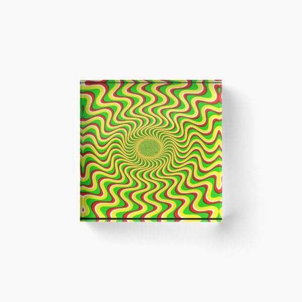 Item preview, Red, white, green and yellow Trippy optical illusion  designed and sold by Designs Of all kinds.