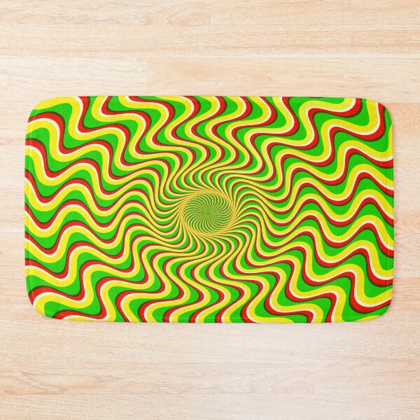 Item preview, Red, white, green and yellow Trippy optical illusion  designed and sold by Designs Of all kinds.