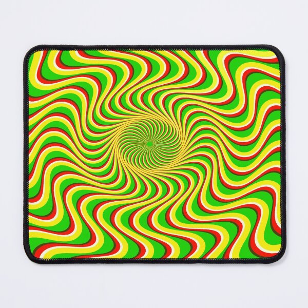 Item preview, Red, white, green and yellow Trippy optical illusion  designed and sold by Designs Of all kinds.