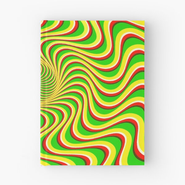 Item preview, Red, white, green and yellow Trippy optical illusion  designed and sold by Designs Of all kinds.