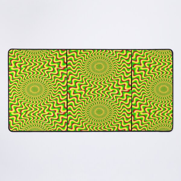 Item preview, Red, white, green and yellow Trippy optical illusion  designed and sold by Designs Of all kinds.