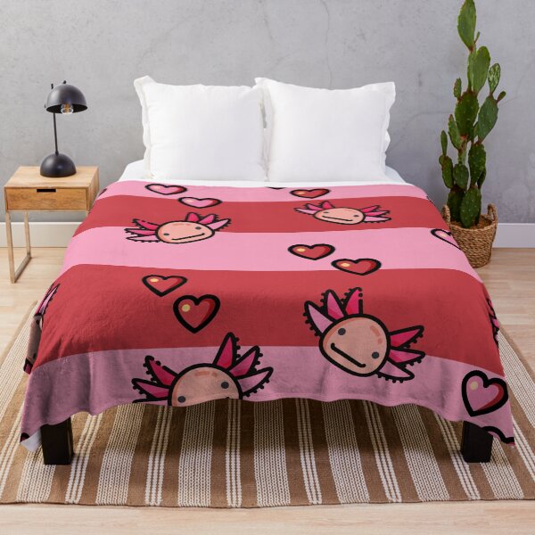 Item preview, Pink Axolotl Love Tapestry designed and sold by wasabileaf.