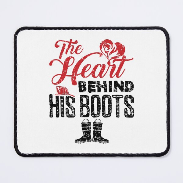 Item preview, Firefighter Wife Girlfriend Valentine The Heart Behind His Boots designed and sold by jaygo.