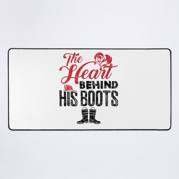 Item preview, Firefighter Wife Girlfriend Valentine The Heart Behind His Boots designed and sold by jaygo.