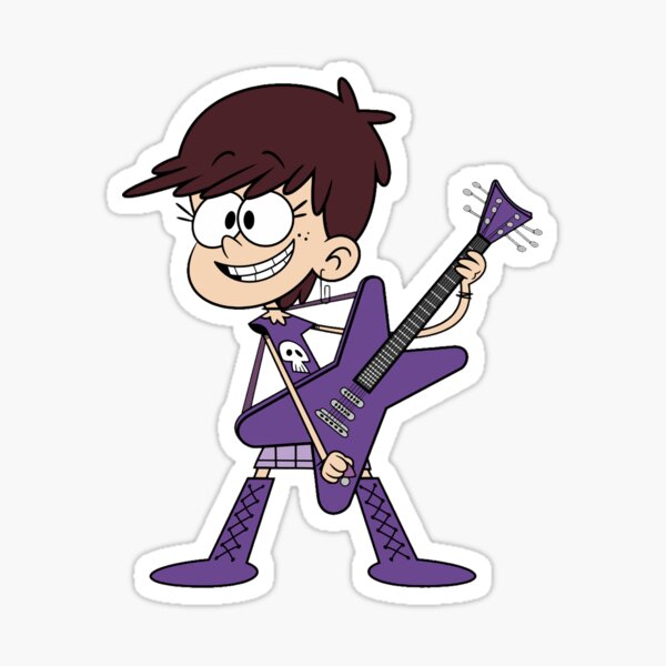 luna loud guitar violet Pegatina