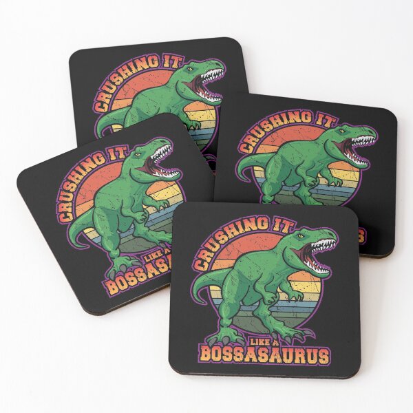 Aperçu de l'œuvre L'écraser comme un dessin animé drôle de dinosaure rétro T-Rex Bossasaurus créée et vendue par hobrath.