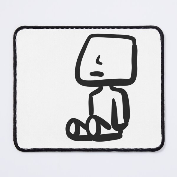 Item preview, sad boy, marshmallow boy, lined design designed and sold by BADAHIGH.