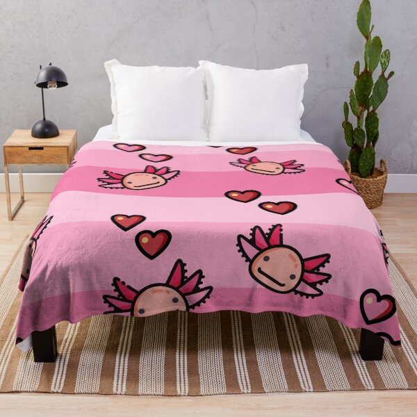 Item preview, Pink Fever Axolotl Love Tapestry designed and sold by wasabileaf.