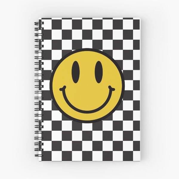 Item preview, smile against a checkered background designed and sold by Queengood.