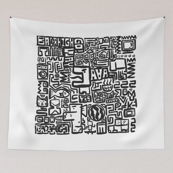 Item preview, BADAHIGH Doodle #101 ,Doodle Art T-shirt , No.101 [Black] designed and sold by BADAHIGH.