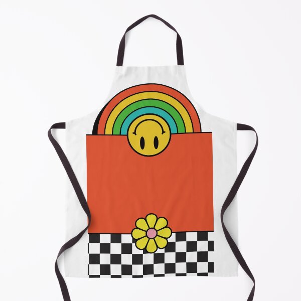 Item preview, Orange background, yellow smiley daisy colorful pop designed and sold by Queengood.