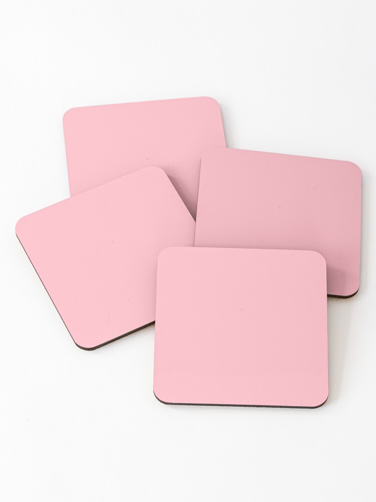 Thumbnail 1 of 5, Coasters (Set of 4), Single Color Pretty Pink Design designed and sold by Rozlar.