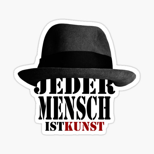 Jeder Mensch ist Kunst Hut Sticker