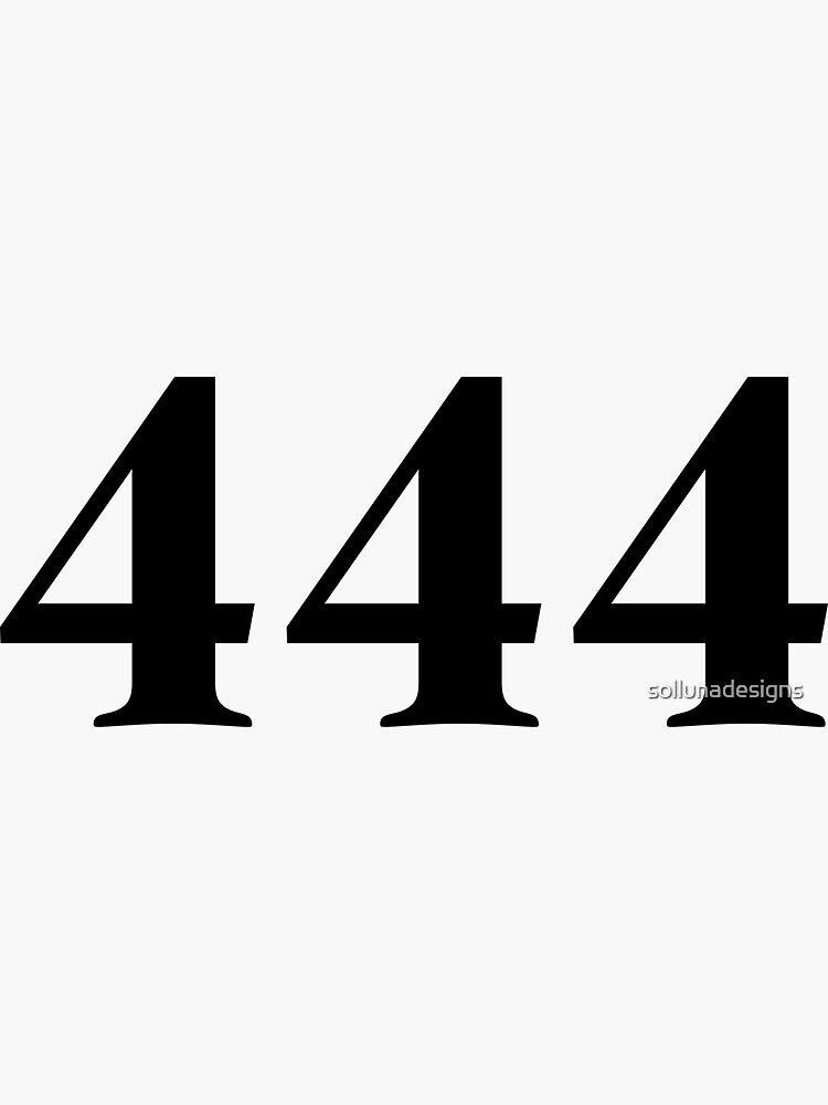 Pegatina «444 letra moderna del número angelical» de sollunadesigns ...