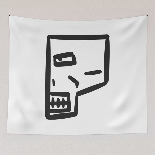 Item preview, lined design fabric pattern ,skull art designed and sold by BADAHIGH.