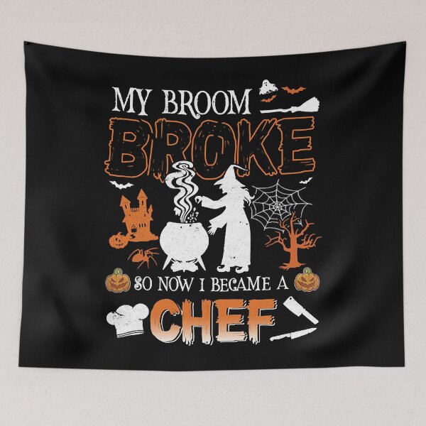 Item preview, My Broom Broke So Now I Became A Chef Halloween Funny designed and sold by Guckio81.