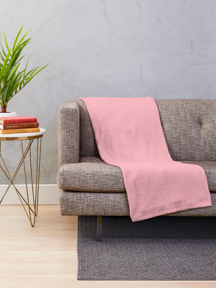 Thumbnail 2 of 6, Throw Blanket, Single Color Pretty Pink Design designed and sold by Rozlar.