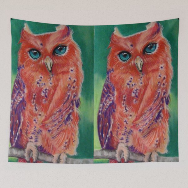 Item preview, Sapphire eyed Owl in the pink! designed and sold by angipangi7.