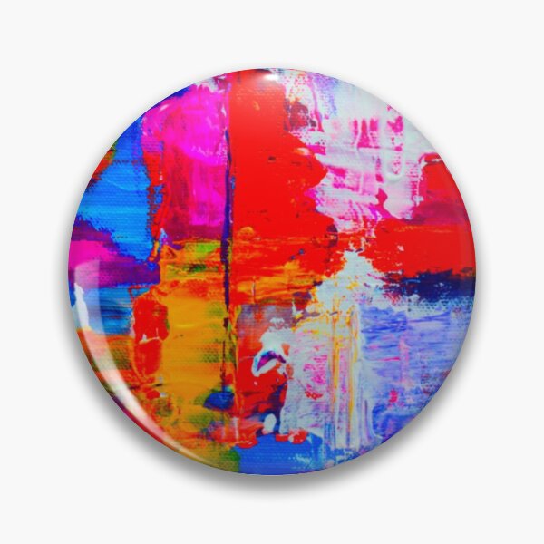 Item preview, Technicolor abstract art work - acrylic painting -  red, blue,magenta, green and orange designed and sold by hasbeenz.