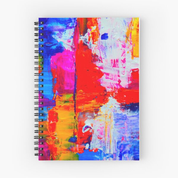 Item preview, Technicolor abstract art work - acrylic painting -  red, blue,magenta, green and orange designed and sold by hasbeenz.
