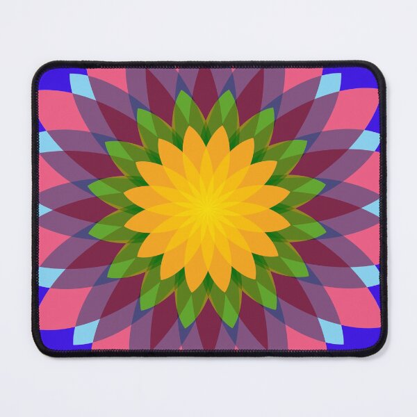 Item preview, SUNBURST FLOWER GRAPHIC PINK/GREEN/YELLOW designed and sold by WOOFANG.