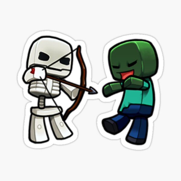 Minecraft Skeleton Stickers Redbubble