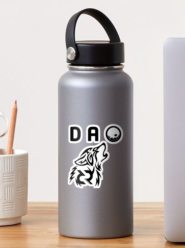 Thumbnail 1 of 3, Sticker, Decred DAO wolf © v2 (Design timestamped by https://timestamp.decred.org/) designed and sold by OfficialCryptos.