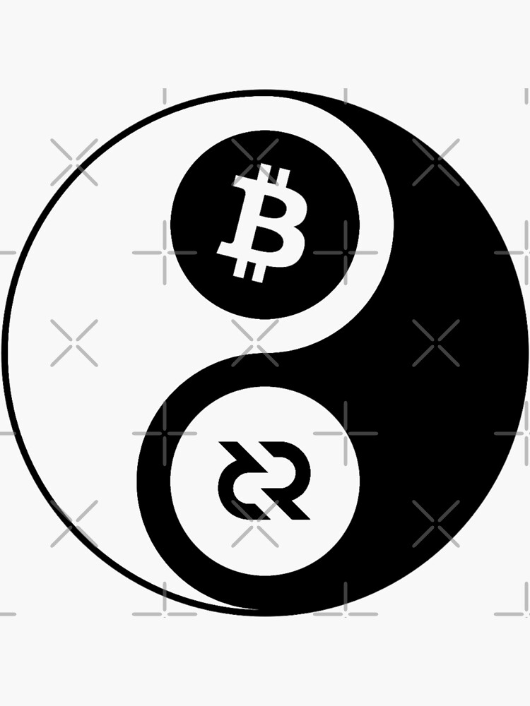 Thumbnail 3 of 3, Sticker, Decred Yin Yang © v1 (Design timestamped by https://timestamp.decred.org/) designed and sold by OfficialCryptos.