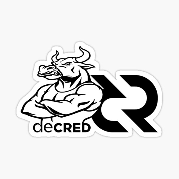 Decred Strong Bull © v1 (Design timestamped by https://timestamp.decred.org/) Sticker