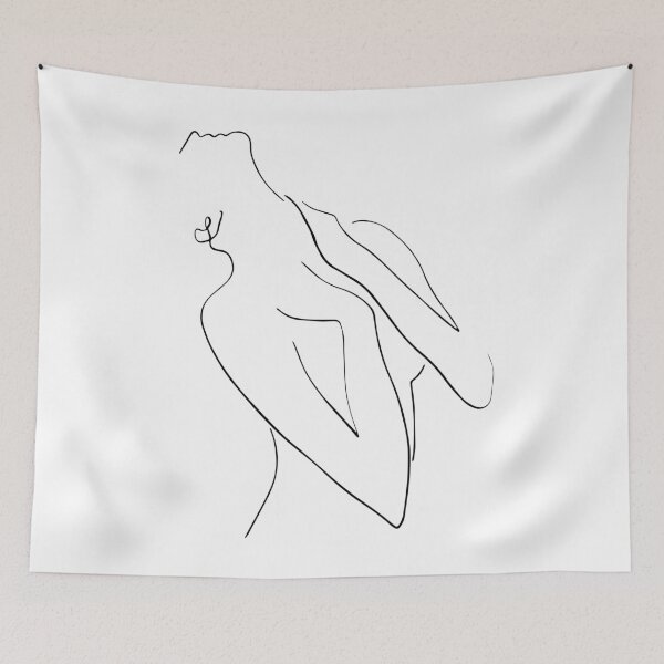 Item preview, Minimalist Lady Line Art designed and sold by AlohaArtsy.