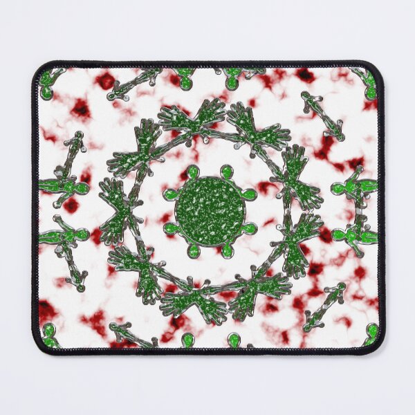 Item preview, Green Red and Silver Alien Mandala Pattern designed and sold by MarkUK97.