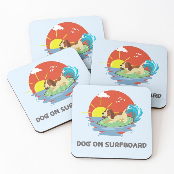 Item preview, Dog on surfboard - Summer dogs, summer lovin' pet funny designed and sold by GenChi.