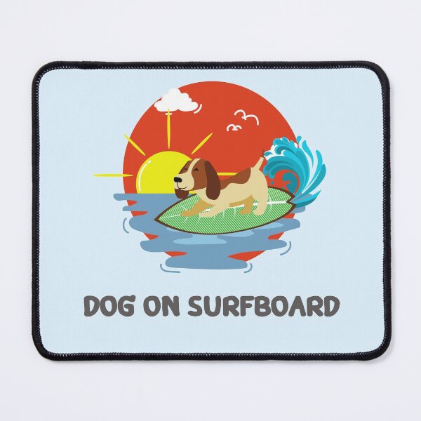 Item preview, Dog on surfboard - Summer dogs, summer lovin' pet funny designed and sold by GenChi.