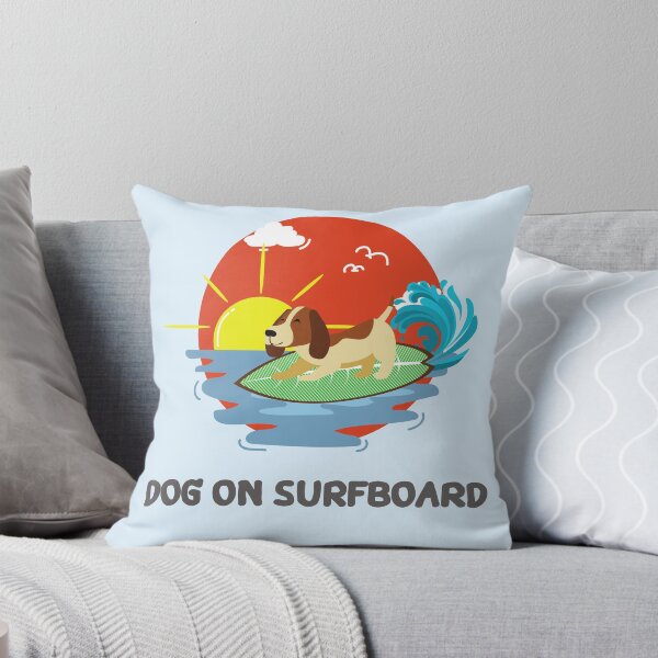 Item preview, Dog on surfboard - Summer dogs, summer lovin' pet funny designed and sold by GenChi.