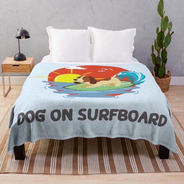 Item preview, Dog on surfboard - Summer dogs, summer lovin' pet funny designed and sold by GenChi.