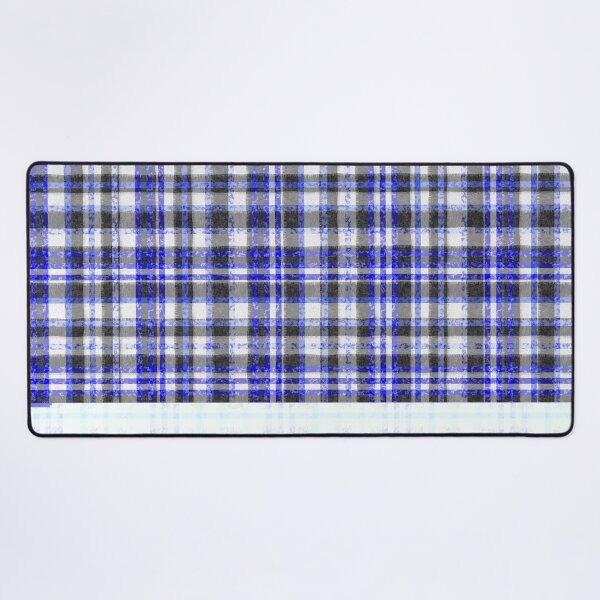 Item preview, Blue White and Black Fuzzy Tartan Pattern designed and sold by MarkUK97.