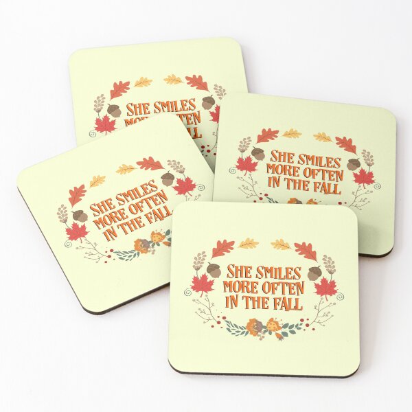 Item preview, She Smiles More Often In The Fall, Quote designed and sold by MJDezigns.
