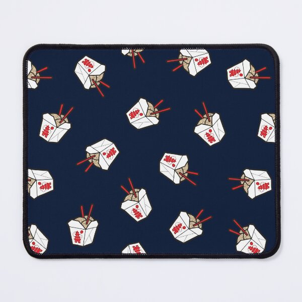 Item preview, Take-Out Noodles Box Pattern on Navy Blue designed and sold by evannave.