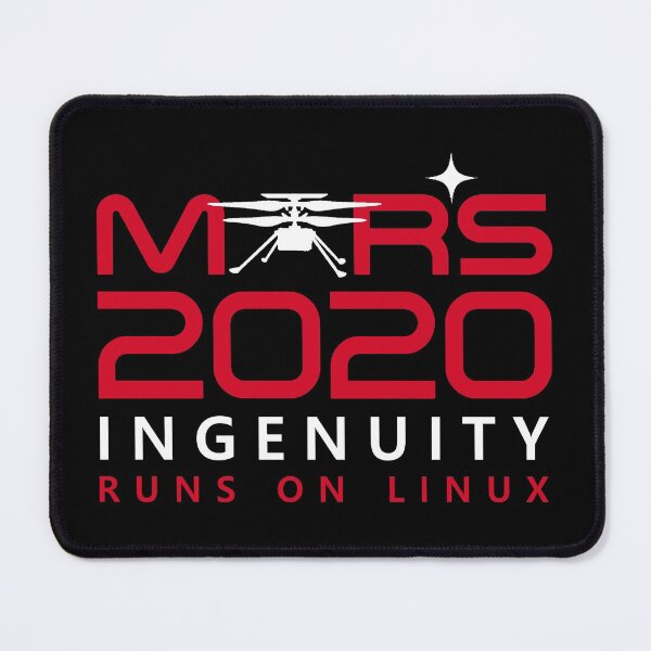 Item preview, Mars 2020 Ingenuity helicopter runs on Linux (white) designed and sold by SolidEarthArt.