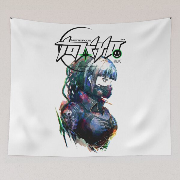 Item preview, Tokyo Japan Vaporwave Cyberpunk Style Girl designed and sold by OWLvision33.
