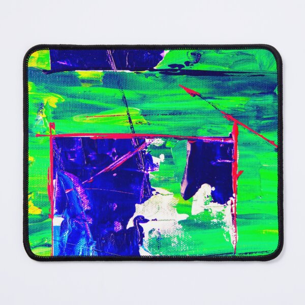 Item preview, Technicolor abstract art work - acrylic painting -  red, blue,white, green and yellow designed and sold by hasbeenz.
