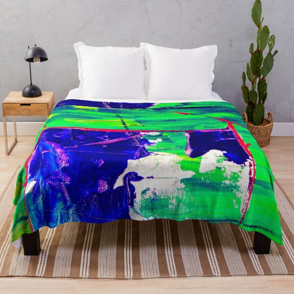 Item preview, Technicolor abstract art work - acrylic painting -  red, blue,white, green and yellow designed and sold by hasbeenz.