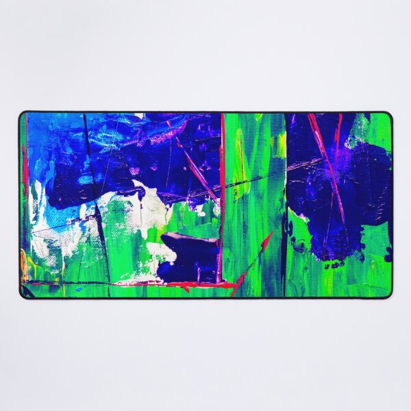 Item preview, Technicolor abstract art work - acrylic painting -  red, blue,white, green and yellow designed and sold by hasbeenz.