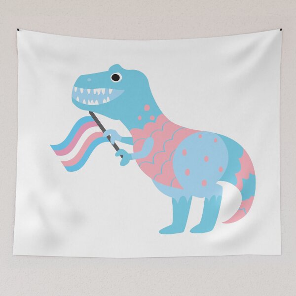 Item preview, Transgender Rights T-Rex - Transgender Pride Flag designed and sold by Koiboi11.