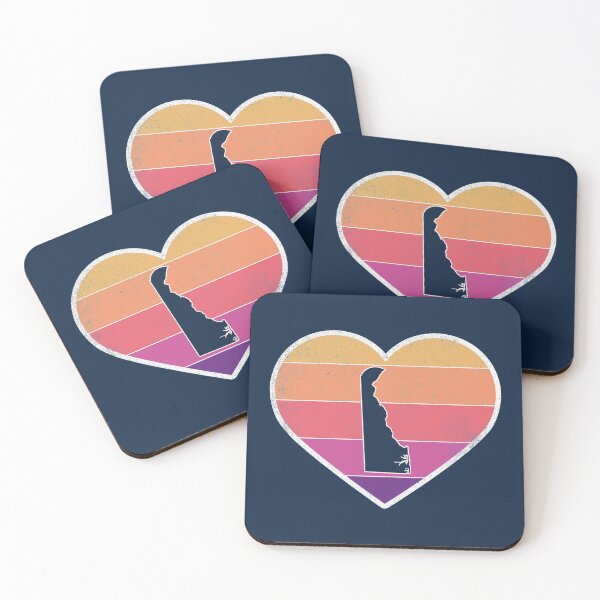 Item preview, Cute I Love Delaware Retro Heart With State Outline designed and sold by toutwearapparel.