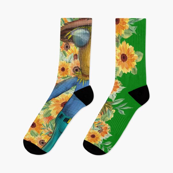 Item preview, Scarecrow with yellow flowers around it. designed and sold by Elnica.