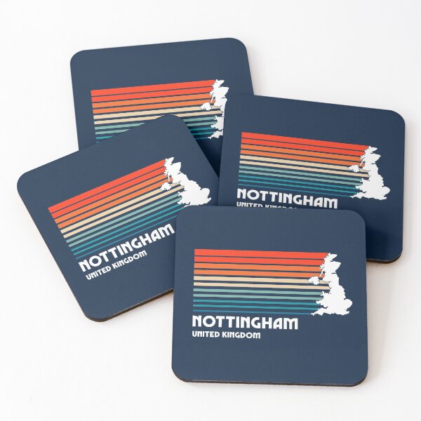 Artikelvorschau, Nottingham Vereinigtes Königreich Retro Vintage Style UK Grafik entworfen und verkauft von toutwearapparel.