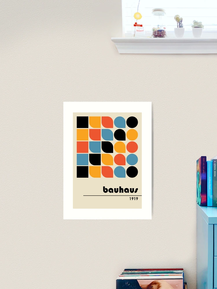 Bauhaus homage Modern Gallery Abstract Colorful Stripes Print | Poster